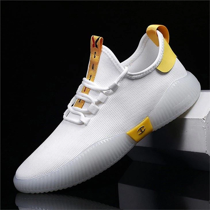 yellow Sports Shoes Tennis Flat Sneakers